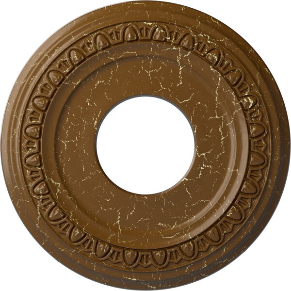 Ekena Millwork Jackson Ceiling Medallion (Canopies up to 7 3/8"), 12 1/4"OD x 4"ID x 1 1/8"P, Smokey Topaz Crackle CM12JASTC - main